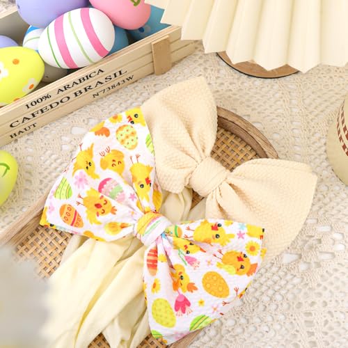 Lanmerry Easter Headbands for Girls Hair Bow Rabbit