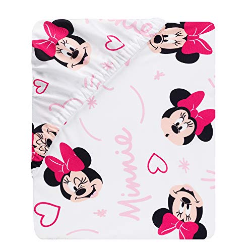 Lambs Ivy Disney Minnie Mouse Heart Crib Sheet