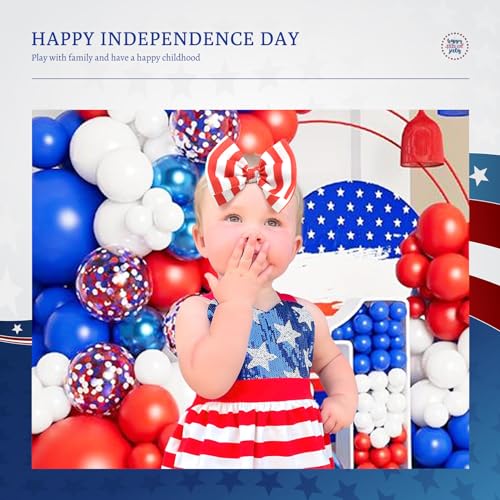 YanJie 4th of July Flag Baby Headbands 4 Pcs
