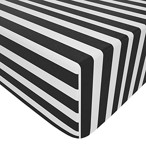 NTBAY 100 Brushed Microfiber Striped Crib Sheet