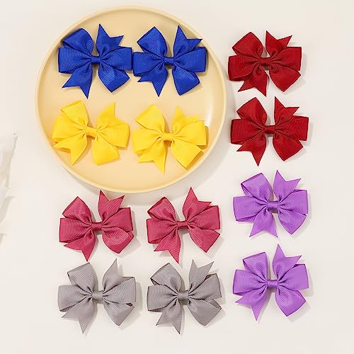 Choicbaby 40pcs 3 Hair Bows for Girls Pinwheel Style