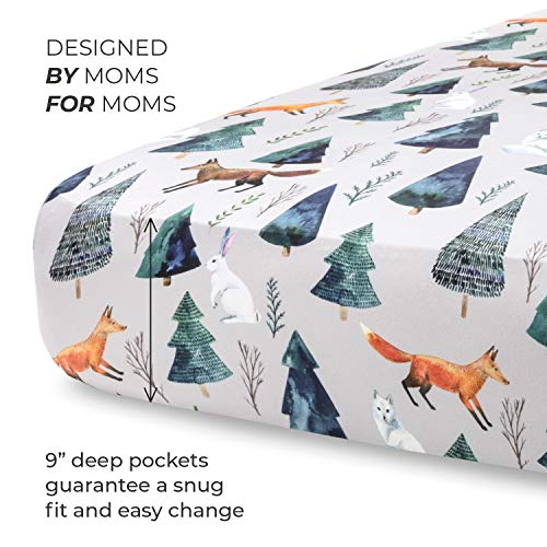 Pobi Baby 2-Pack Fitted Crib Sheets - Neutral Ultra-Soft Safe