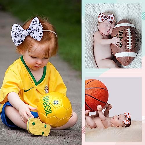 YanJie Baby Girls Hairband Set of 4 - Football Basketball Soccer Rugby
