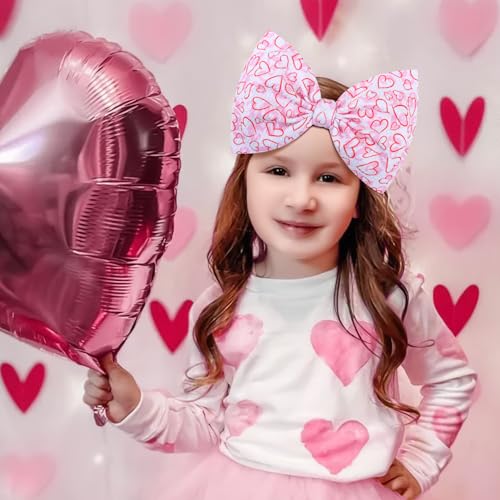 YanJie Valentines Tied Bow Hairband for Baby Girls