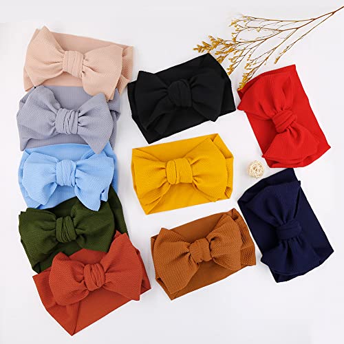 KIDOCHEESE 15PCS Soft Baby Girl Bow Hairbands