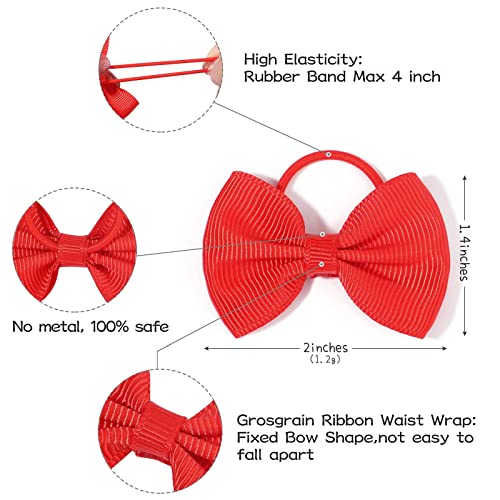 80 Pcs Baby Hair Ties 60 Pcs Hair Bow Clips for Girls
