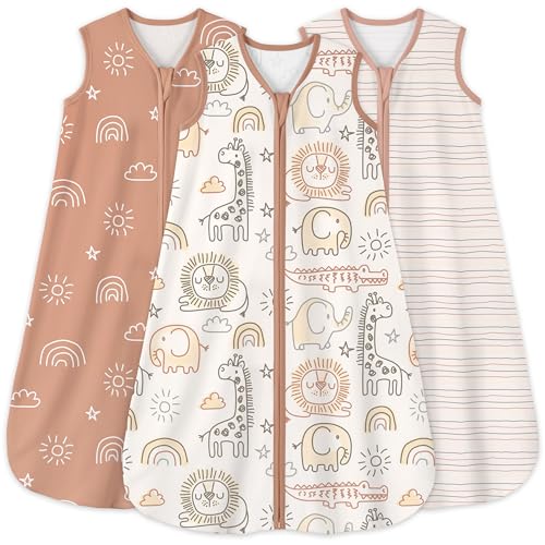 Yoofoss Baby Sleep Sack 0-6 Months 3 Pack 100 Cotton
