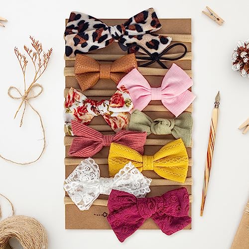 VISBL Baby Girl Hair Bows and Headbands Set