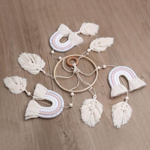 JILPAK Boho Rainbow Baby Mobile Crib Decor
