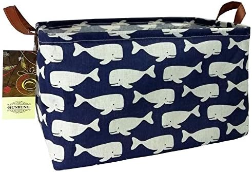 HUNRUNG Whale Storage Basket for Toys Clothes and Books