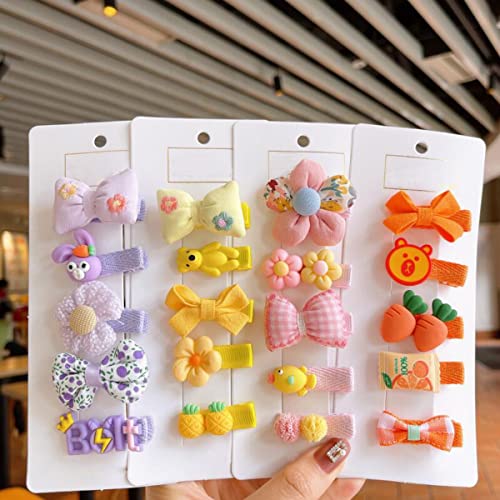FZBNSRKO Velvet Ribbon Hair Clip 25pcs Set for Kids and Babies