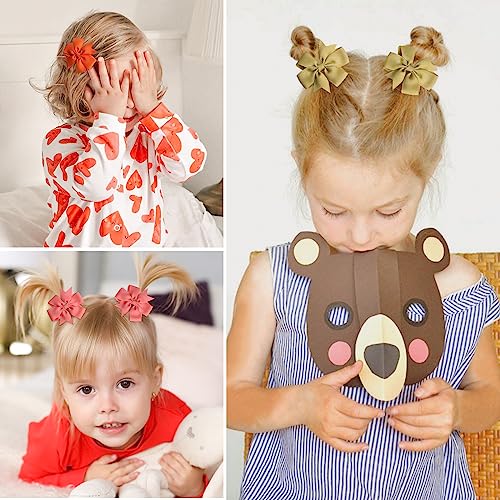 100Pcs 3 Inch Hair Bows for Girls 60Pcs Mini Baby Hair Bows