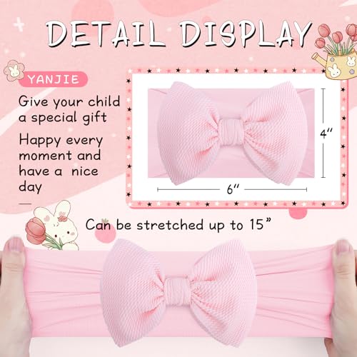 YanJie Baby Hair Bows Set in Pink Red Blue