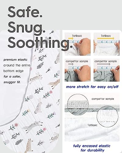 TotBasic Ultra Soft Mini Crib Sheets 2 Pack