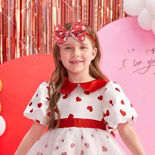 YanJie Valentine Bows for Baby Girls