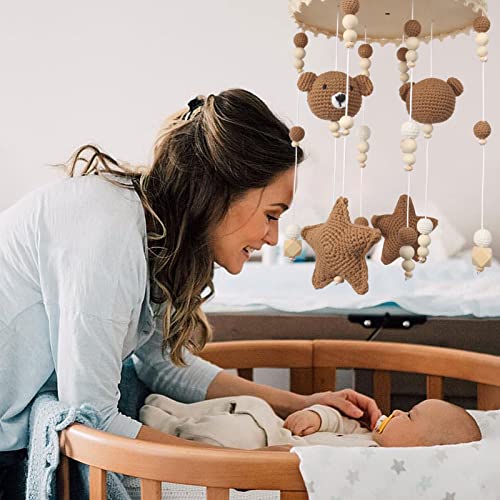 Boho Bear Baby Crib Mobile for Boys Girls