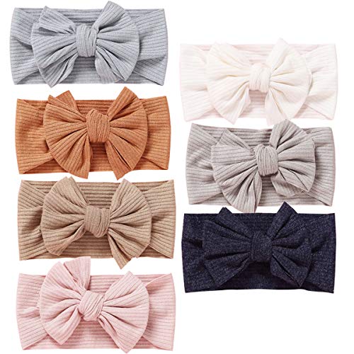 Mookiraer Baby Girls Headbands with Bows 7pcs Set