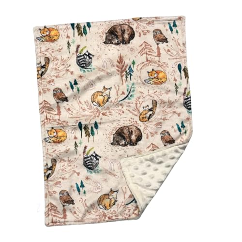 KiwiKisses Sleepy Woodland Animals Lovey Blanket