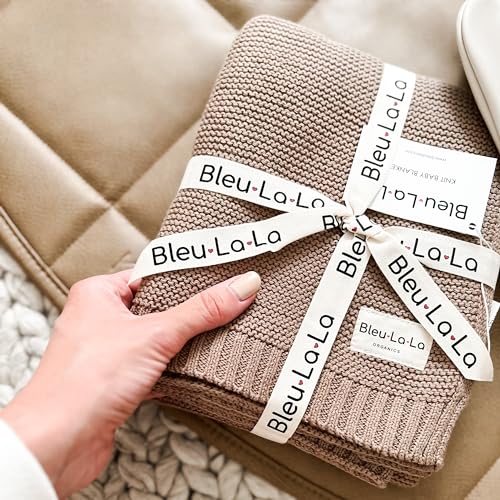 Bleu La La Organic Cotton Baby Swaddle Blanket