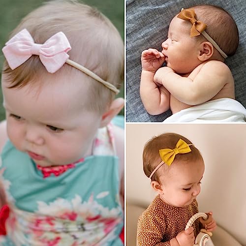 VISBL Baby Girl Hair Bows and Headbands Set