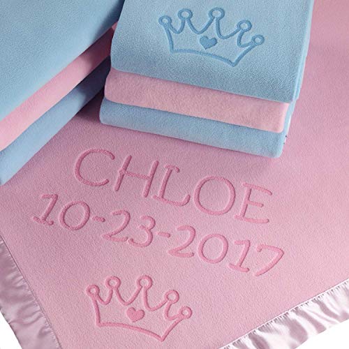 Custom Catch Personalized Princess Baby Blanket - 36x36 Inch