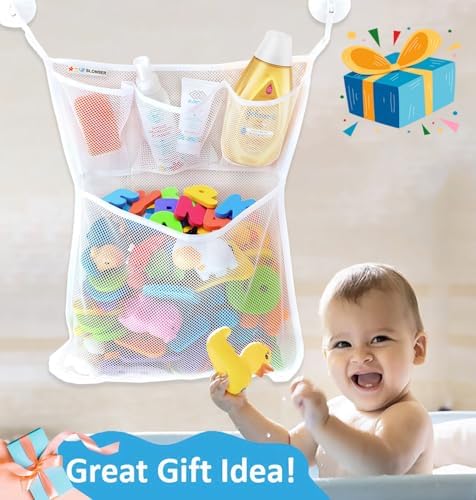 slonser Bath Toy Holder 14x20 Inch Mesh Storage Basket