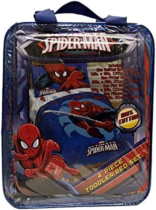 Marvel Spiderman Toddler 4 Piece Bed Set