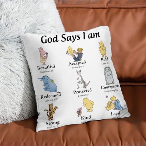 Winnie the Pooh Pillow Case 18x18 Inch Throw Decor