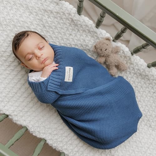 Bleu La La Organic Cotton Baby Swaddle Blanket