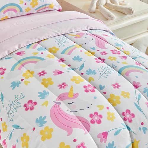 UOZZI Unicorn Toddler Bedding Set 4PC