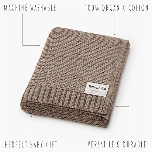 Bleu La La Organic Cotton Baby Swaddle Blanket
