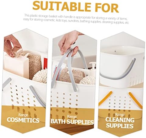 TOGEVAL Portable Plastic Shower Basket with Handle