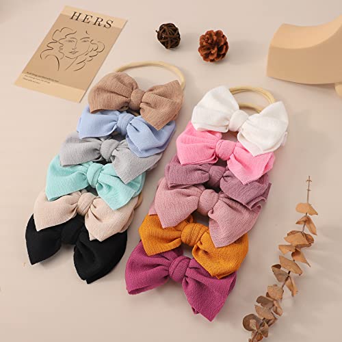 yoyokid 12 PCS Hairband with Baby Girl Bows