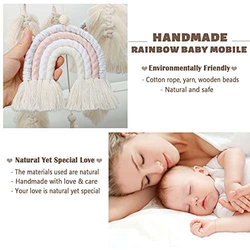 JILPAK Boho Rainbow Baby Mobile Crib Decor