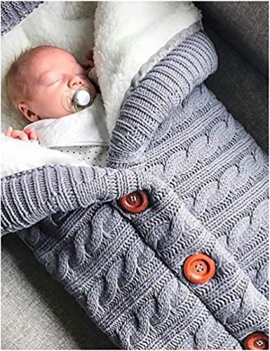 XMWEALTHY Unisex Swaddle Blanket Soft Thick Fleece Wrap for Baby