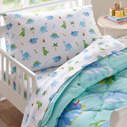 Wildkin Kids Microfiber Pillowcase - Dinosaur Land Design