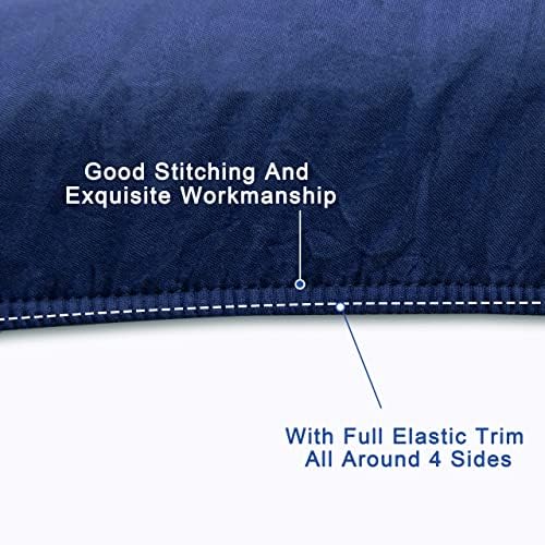 FLXXIE 4-Piece Toddler Bedding Set Navy Blue Microfiber