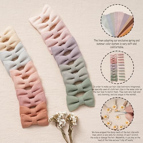 Fancy Clouds Baby Hair Clips with Bows 20pc Set 1