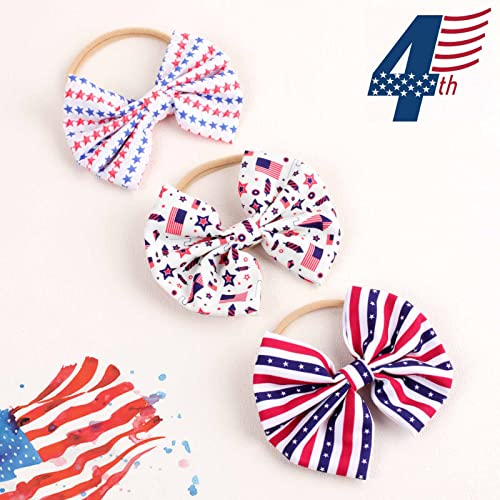 4th of July Baby Headbands with Stars and Stripes