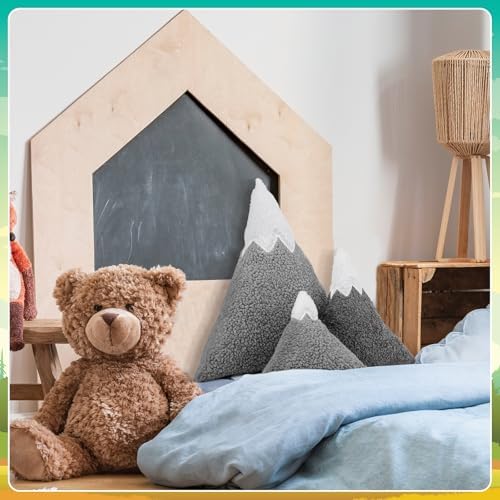 Shellwei 3 Pcs Mountain Shaped Sherpa Pillows