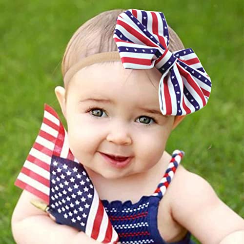 4th of July Baby Headbands with Stars and Stripes