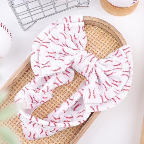 ONENINEDREAM Baseball Baby Bow Headbands for Infant