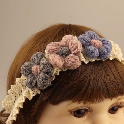 Bethynas Purple Flower Bowknot Headband for Baby Girls