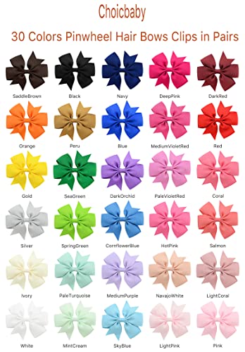 Choicbaby 60pcs 3 Inch Hair Bows for Baby Girls 1