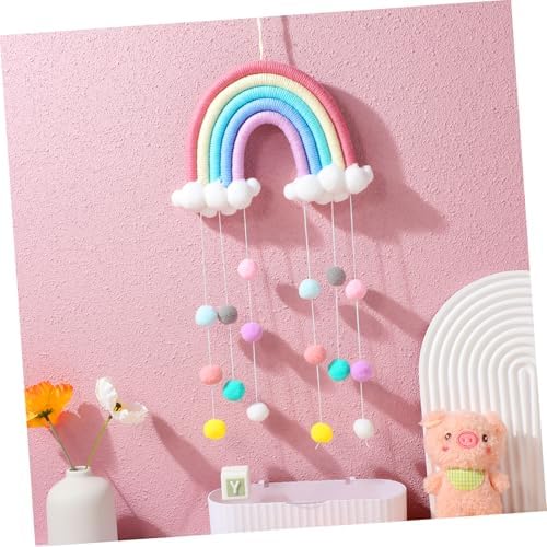 Cloud Rainbow Pendant Woven Wall Art for Kids Room