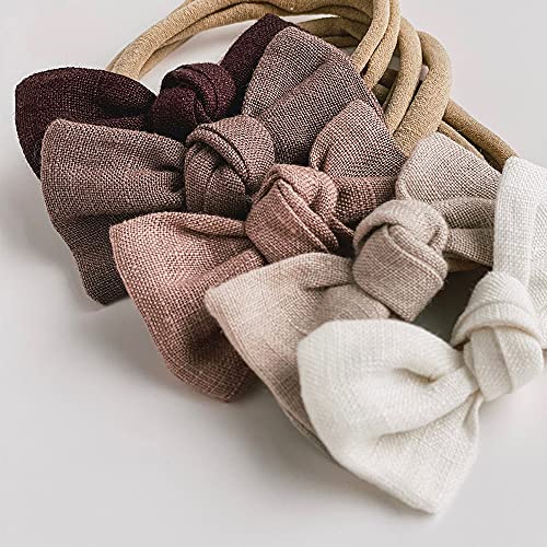 Linen Mini Bow Headband for Baby Toddler Newborn