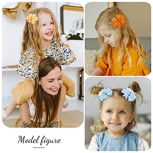 100Pcs 3 Inch Hair Bows for Girls with Alligator Clips