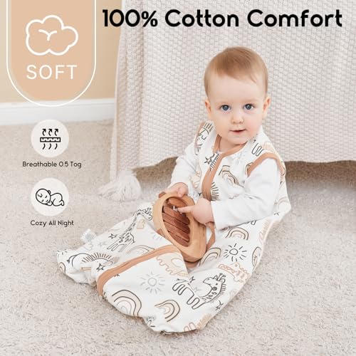 Yoofoss Baby Sleep Sack 0-6 Months 3 Pack 100 Cotton