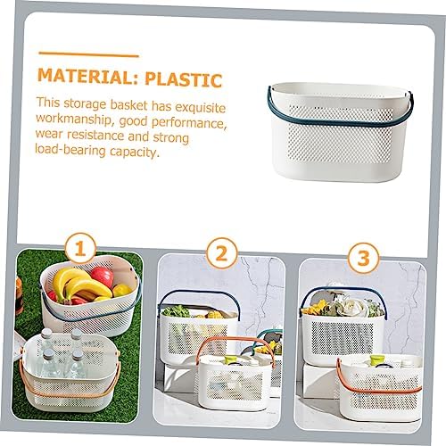 Portable Shower Storage Basket with Handles 1