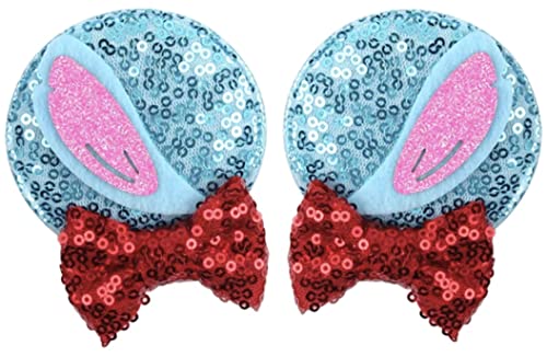 CLGIFT Minnie Ears Headband with Lilo Hair Clip for Baby Toddler